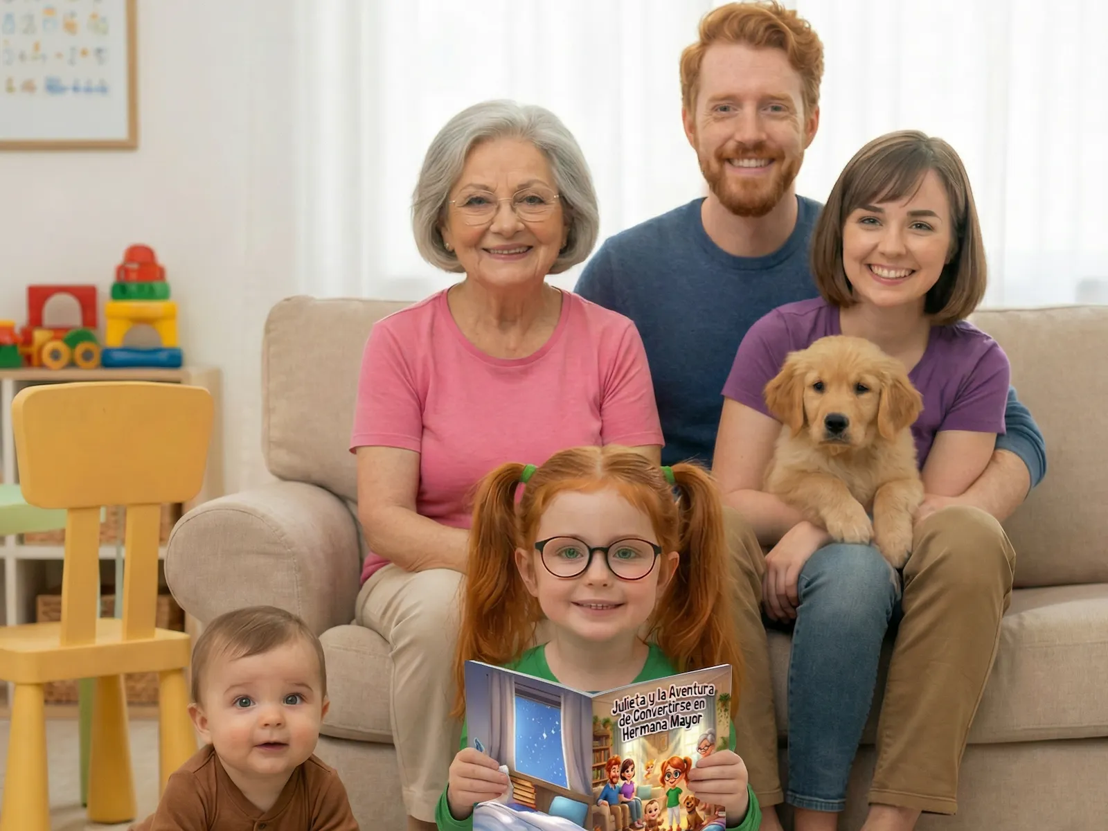 Cuento personalizado sobre fallecimiento familiar con foto real