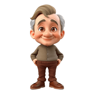 Personaje del pool genérico: hombre mayor · pelo cano