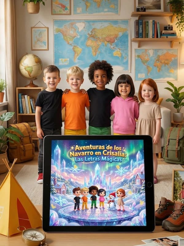 Cuento personalizado sobre aventuras y viajes en familia