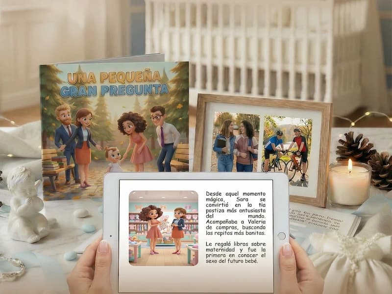 Cuento físico y digital personalizado para bautizo