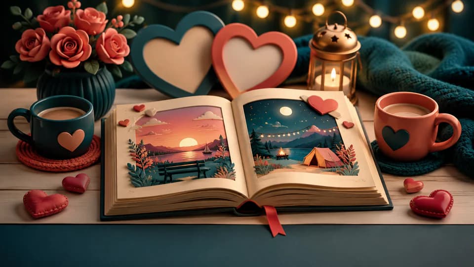 Cuento ilustrado de recuerdos compartidos para regalar a una pareja