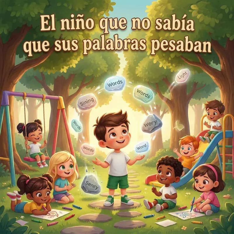 Lolo en el patio del Colegio Salvia con el bolsillo lleno de piedras grises