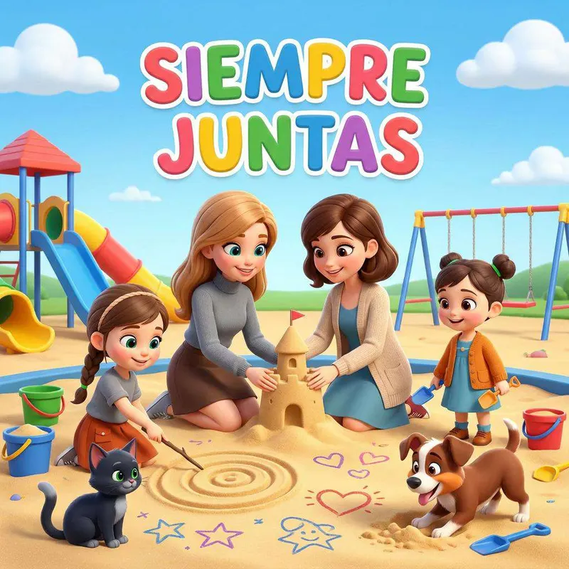 Blanca y Lorena en el patio del colegio San Miguel, donde empezó su amistad
