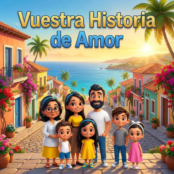 Carmen y Fernando de niños en el patio colonial de Cartagena donde se criaron juntos