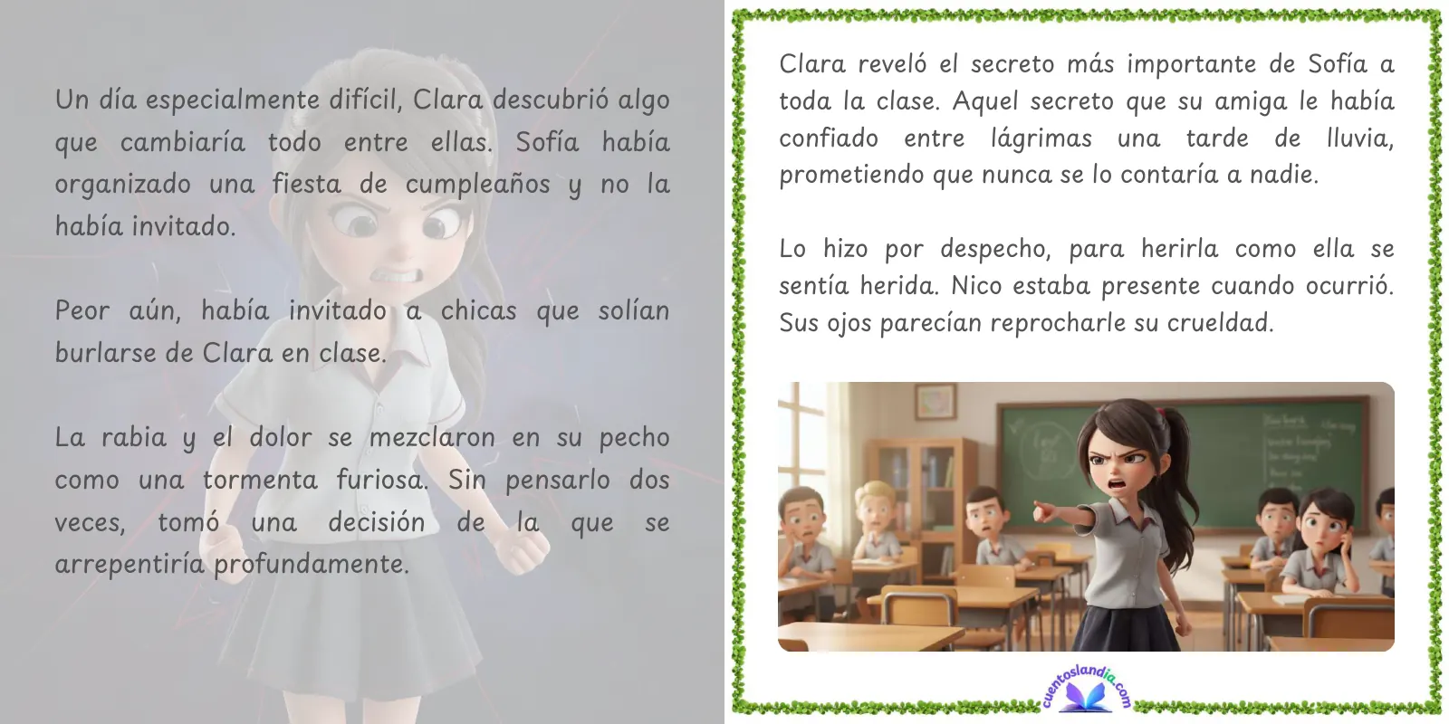 Doble página de «Antes de Pasar Página»