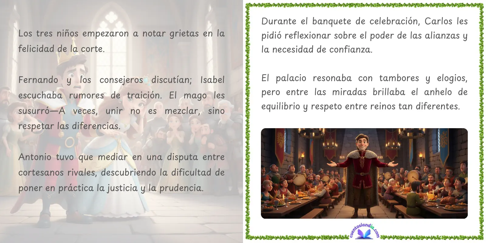 Doble página de «Caro y la Historia de los Reyes Católicos»
