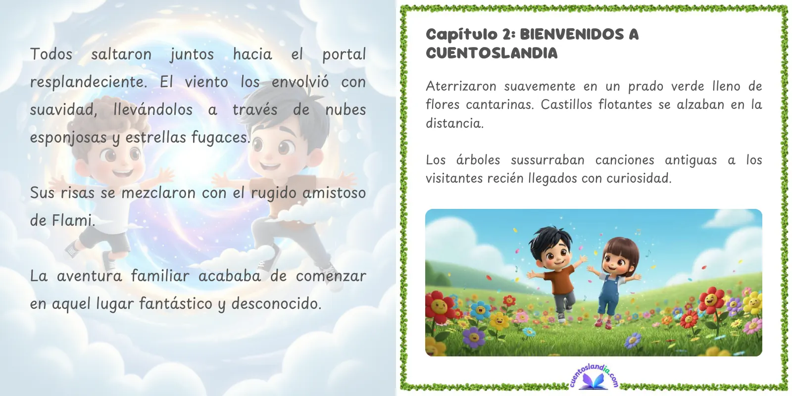 Doble página de «Los 4 Fantásticos en Cuentoslandia»