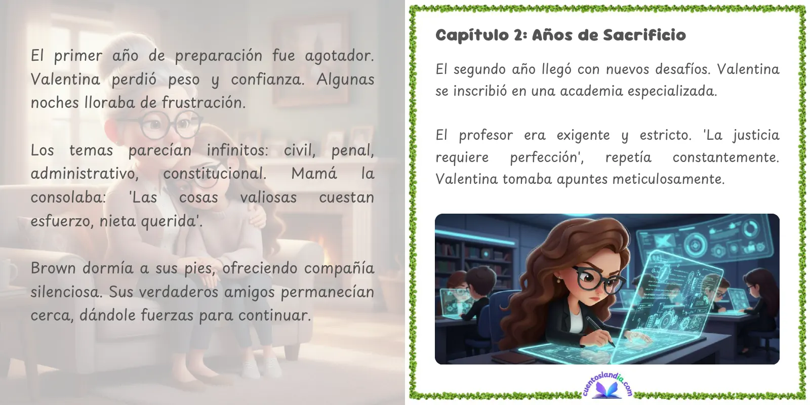 Doble página de «La Aventura de una Plaza: de Opositora a Juez»