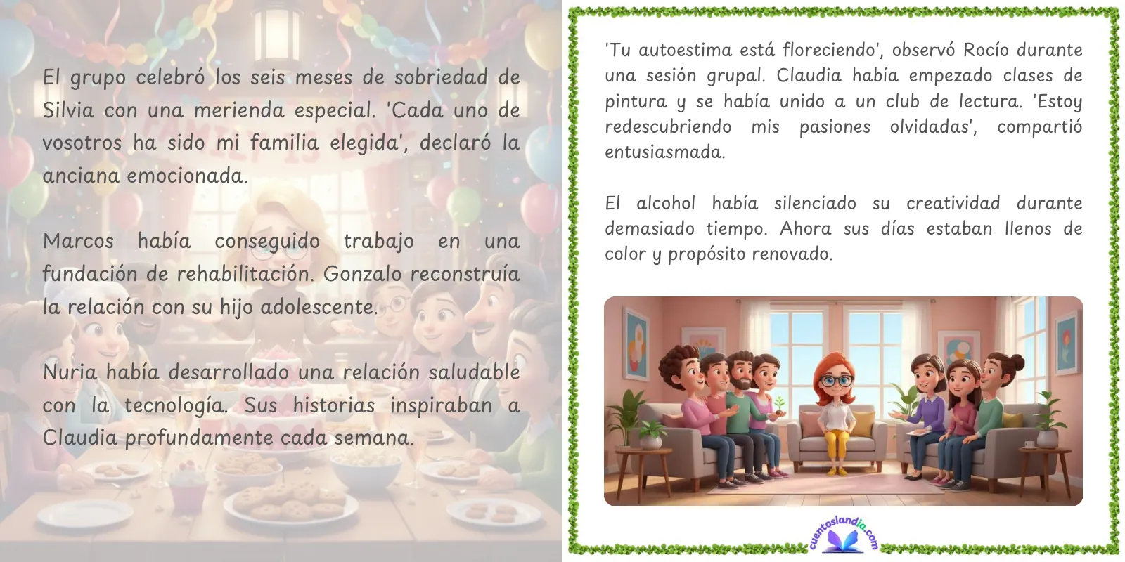 Doble página de «El Camino de Vuelta a Ti: Historia de Lucha, Superación y Esperanza»