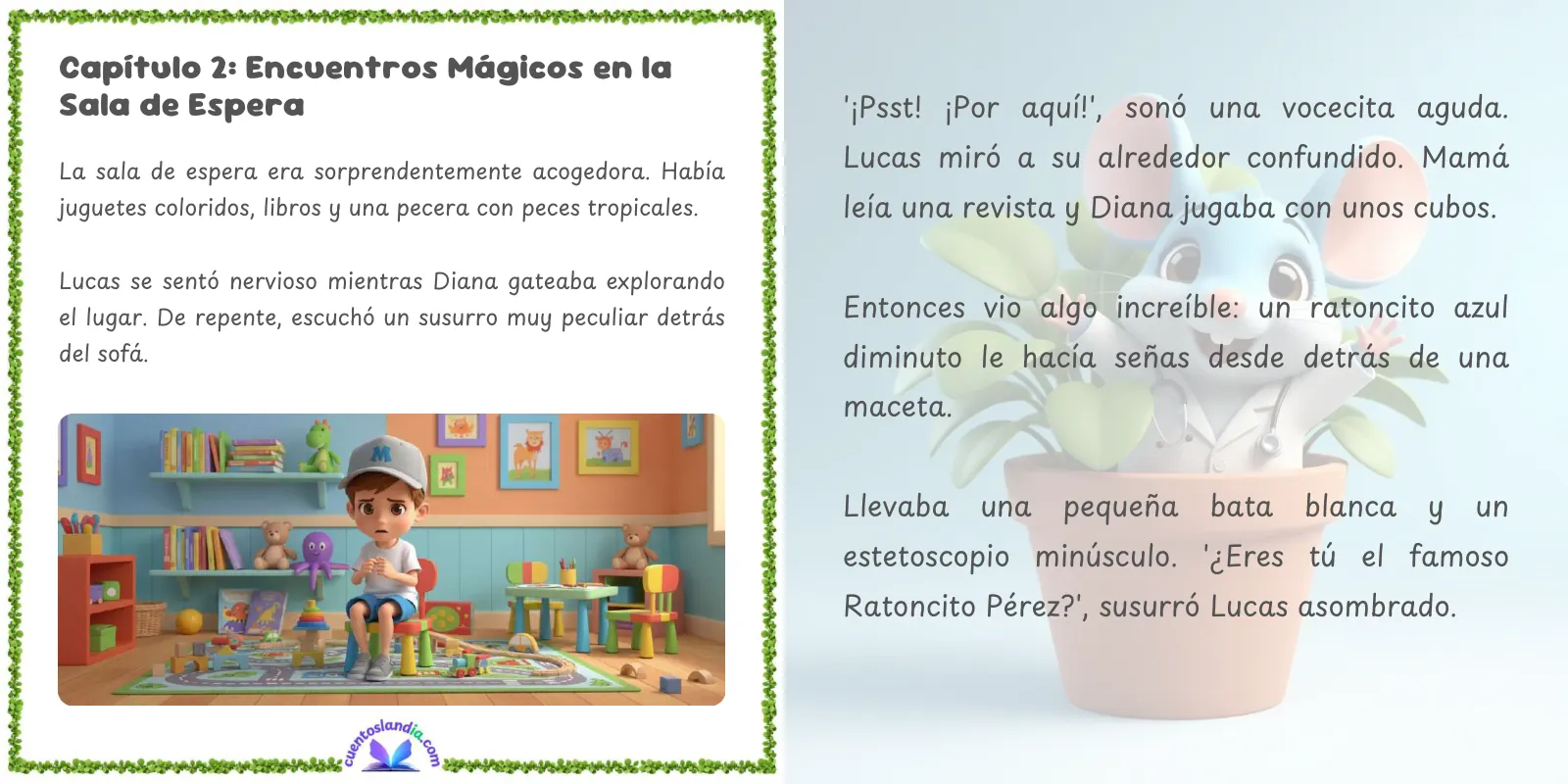 Doble página de «El Dentista Mágico y sus Sorprendentes Amigos»