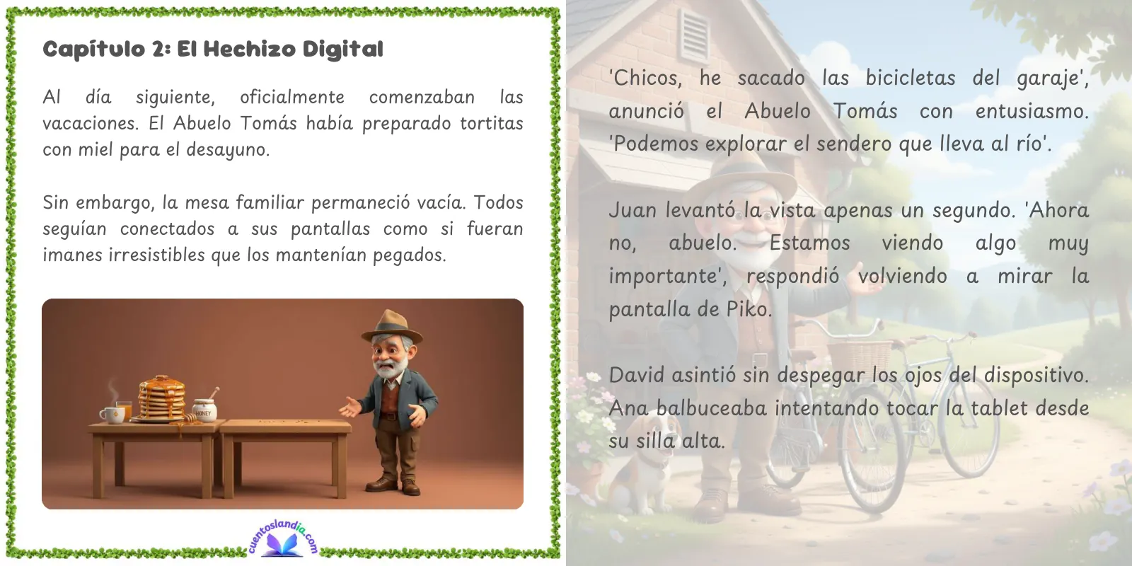 Doble página de «El Día que la Tablet se Durmió»