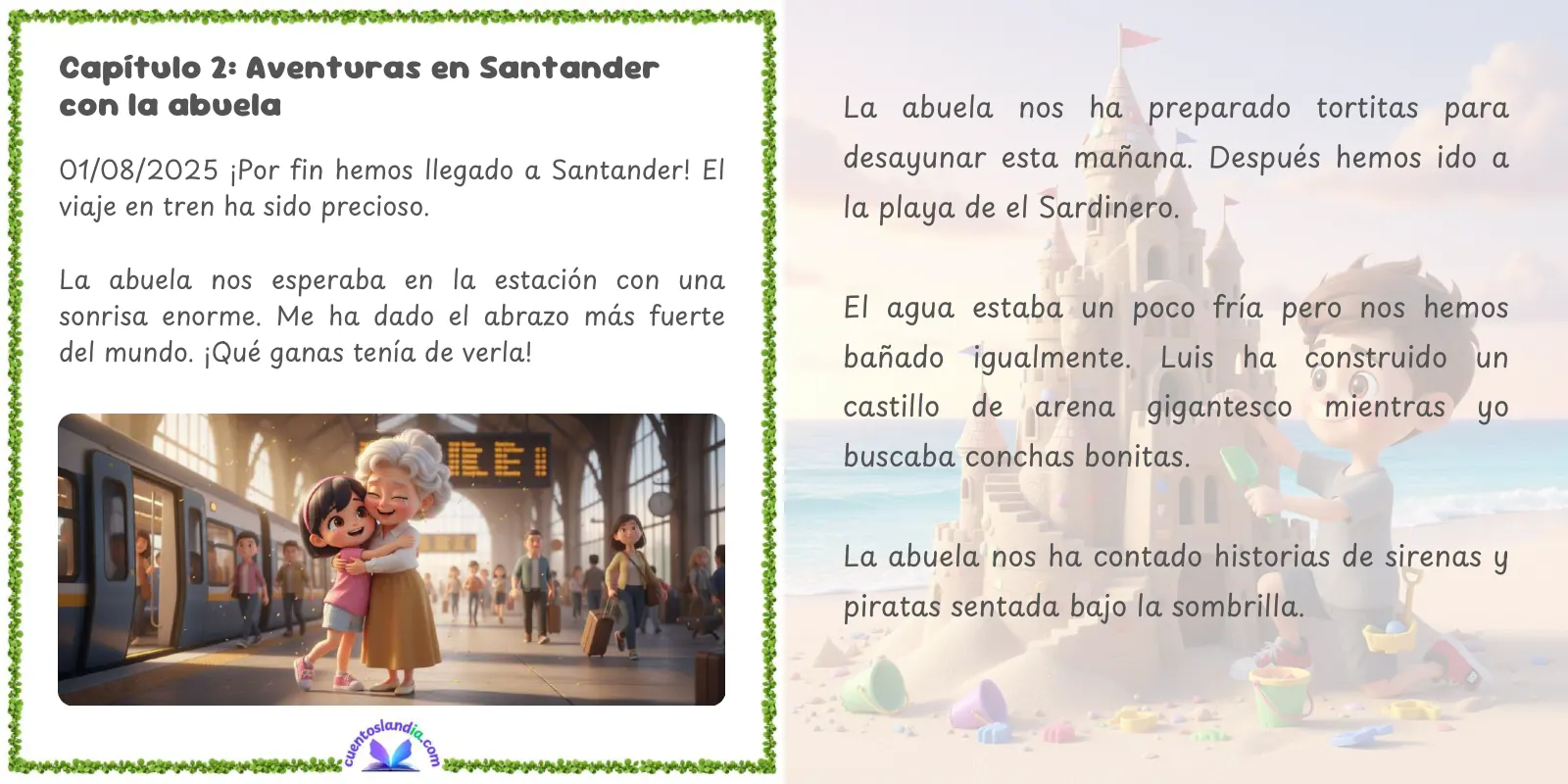 Doble página de «El Verano de Ana»