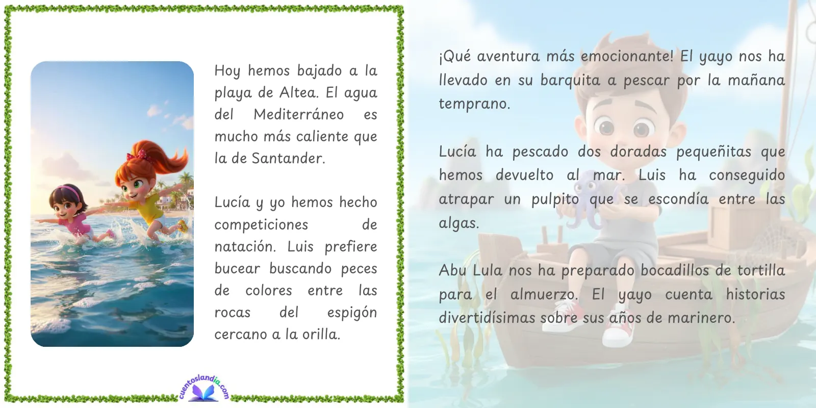 Doble página de «El Verano de Ana»