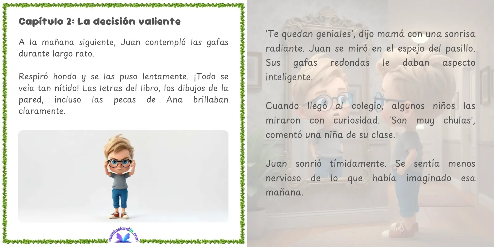 Doble página de «Las Gafas que Enseñan a Volar»