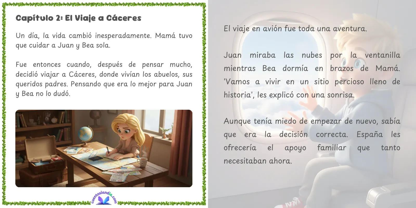 Doble página de «Mamá: Coraje y Lecciones de Amor»