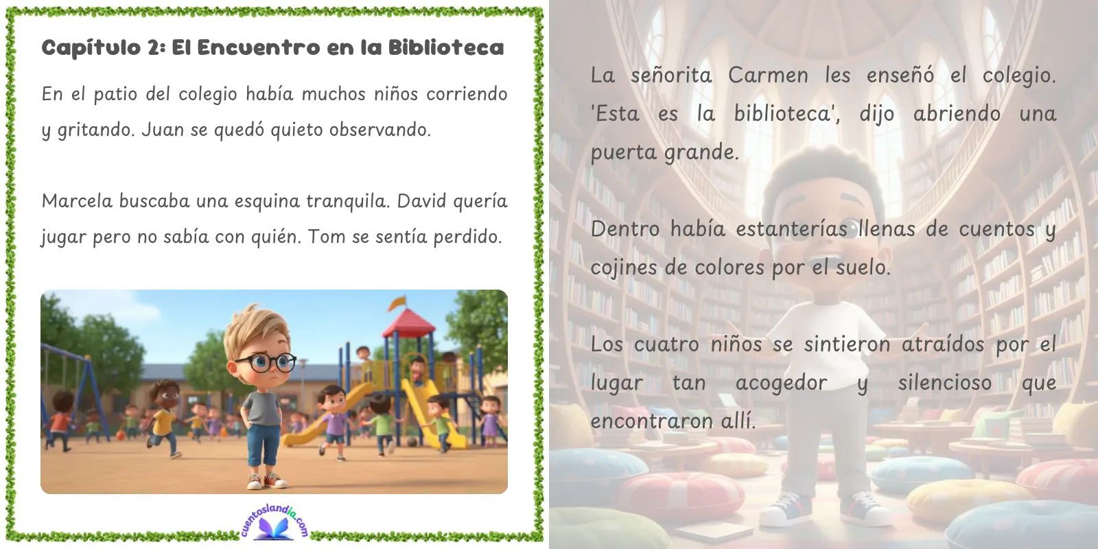 Doble página de «Mi Primer Día con Mochila»