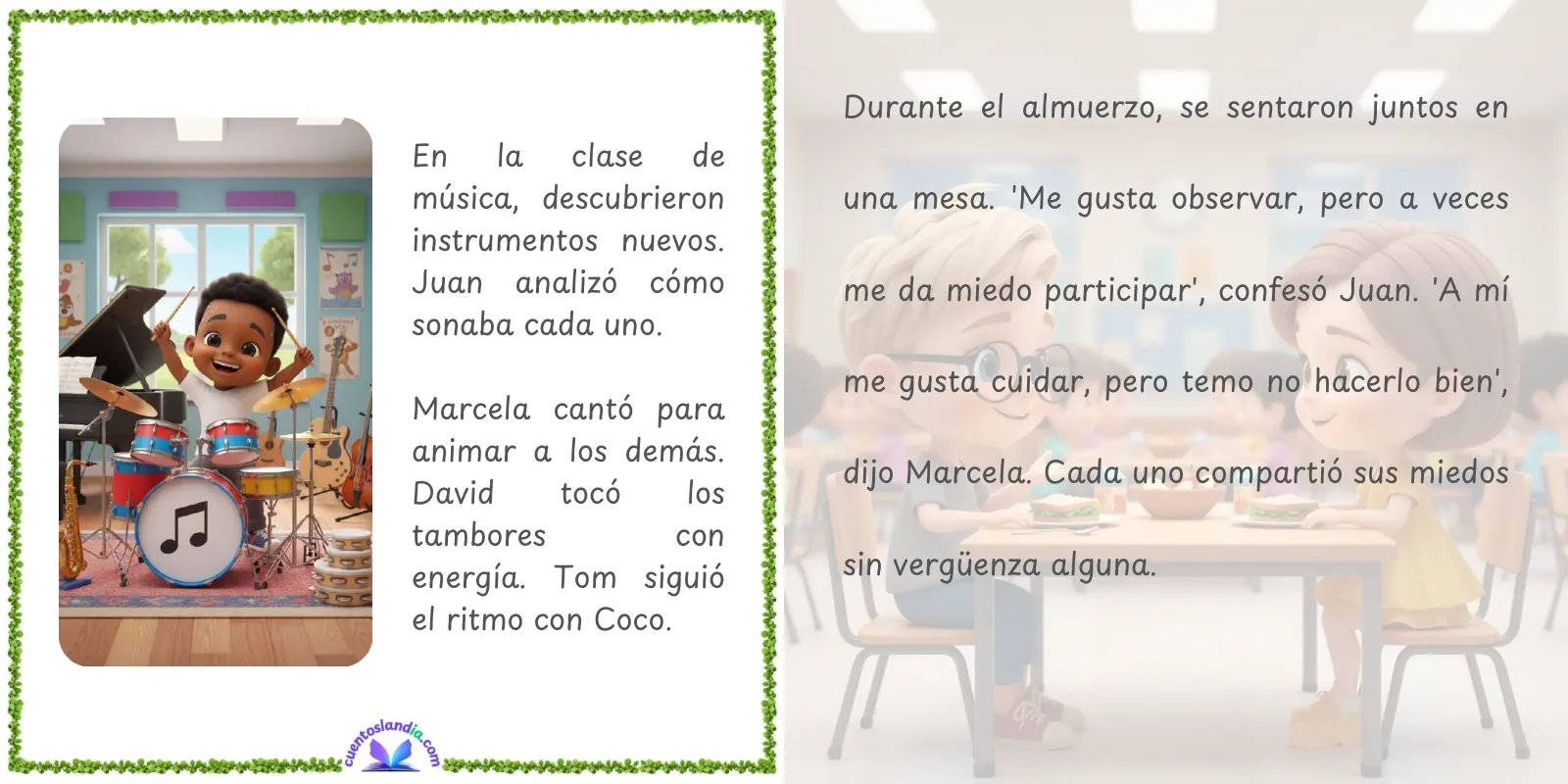 Doble página de «Mi Primer Día con Mochila»