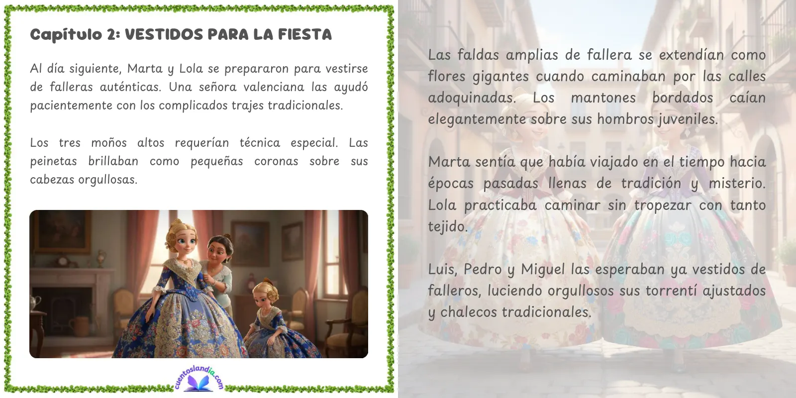 Doble página de «Nuestro Viaje a las Fallas»