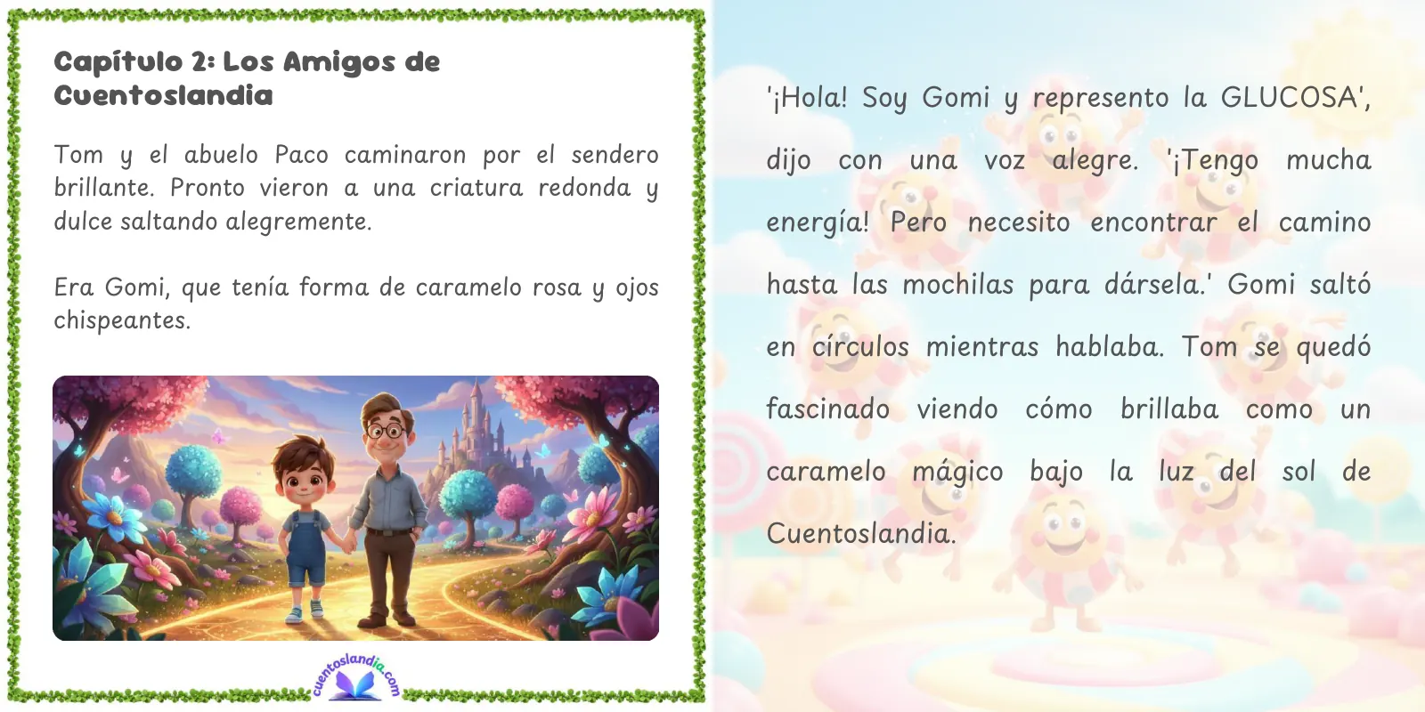 Doble página de «Tom y los Secretos de la Diabetes - Primera Parte»