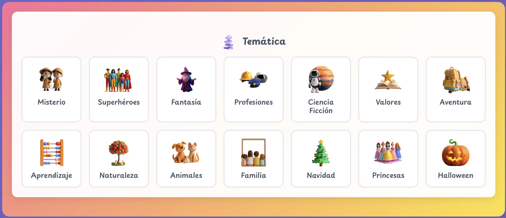 Foto proceso generacion cuento diferentes tematicas