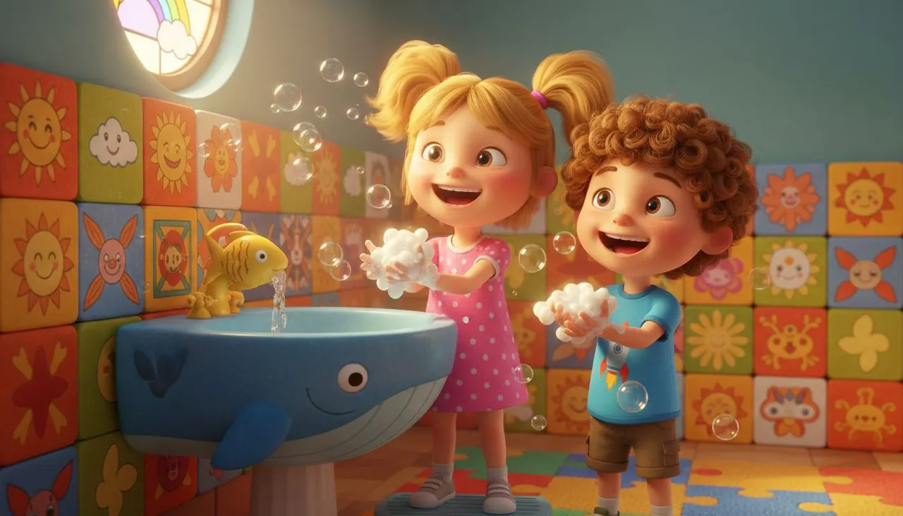 Cómo enseñar hábitos de higiene a los niños: la historia de Cata y Miguel