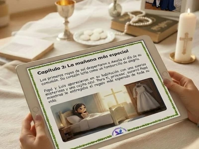 Libro personalizado de primera comunión impreso, regalo de abuela a nieta para celebrar el día de la comunión