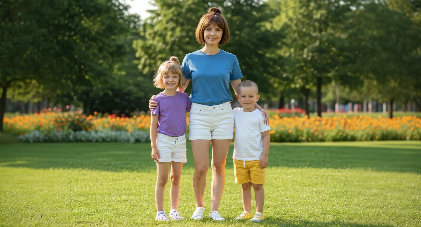 Familia real en el parque