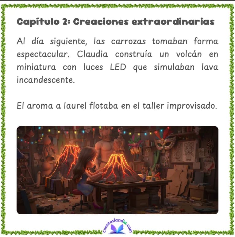 Ejemplo de página del cuento personalizado de carnaval