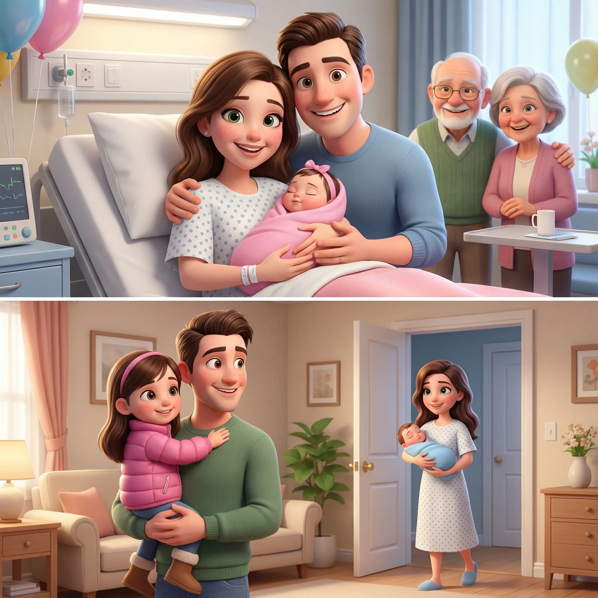 Foto IA llegada hijos