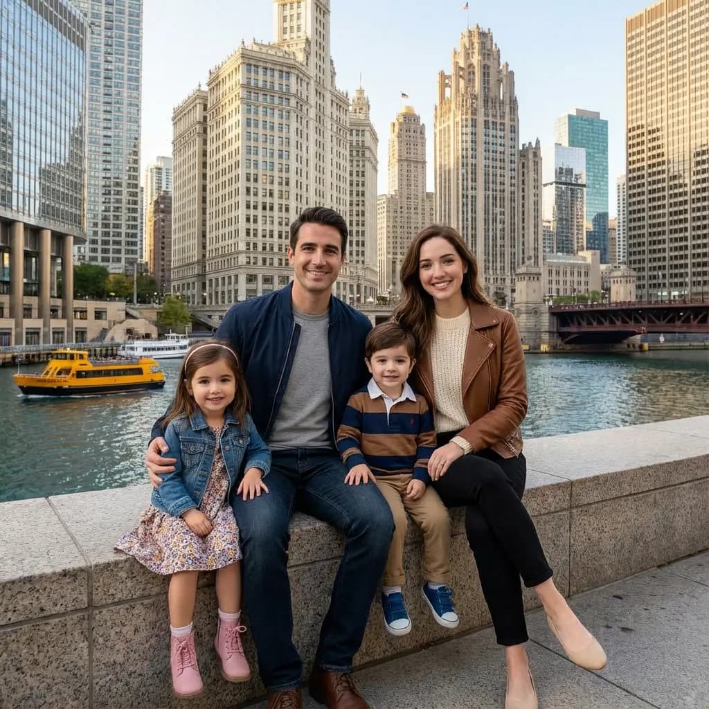 Foto real de la pareja en uno de sus viajes