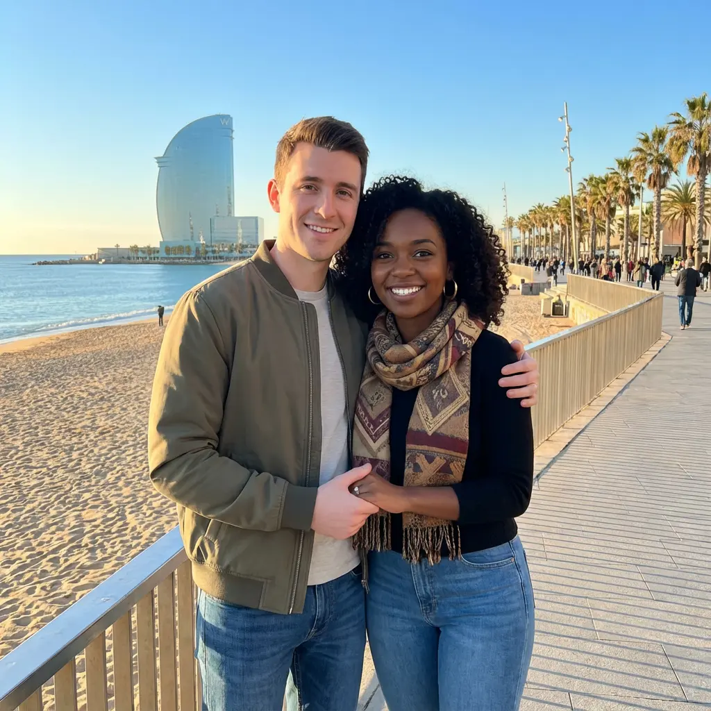 Foto real de la pareja