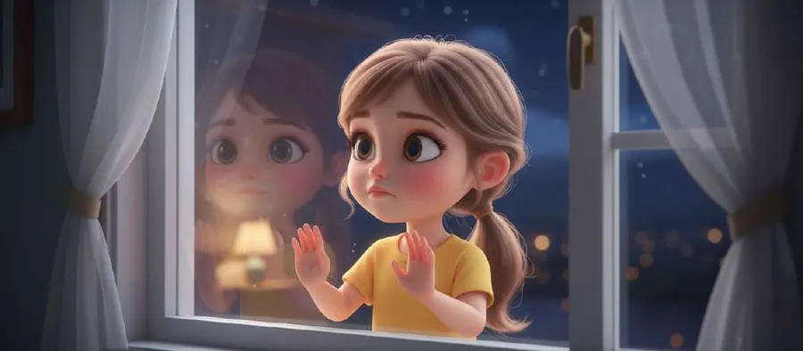 Clara apoya las manos en el cristal de la ventana de su cuarto y mira hacia la noche