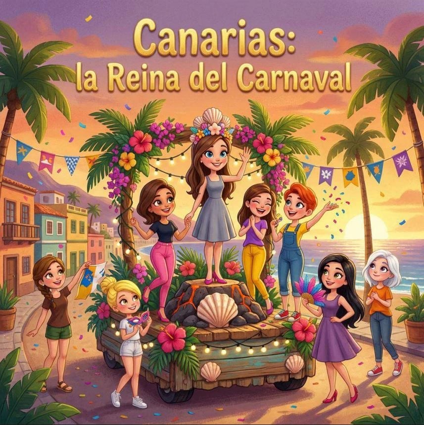 Las Reinas del Carnaval de Canarias - Cuento AI