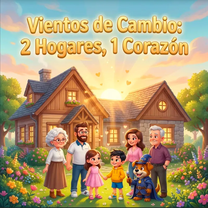 Vientos de Cambio, 2 Hogares, 1 Corazón - Cuento AI