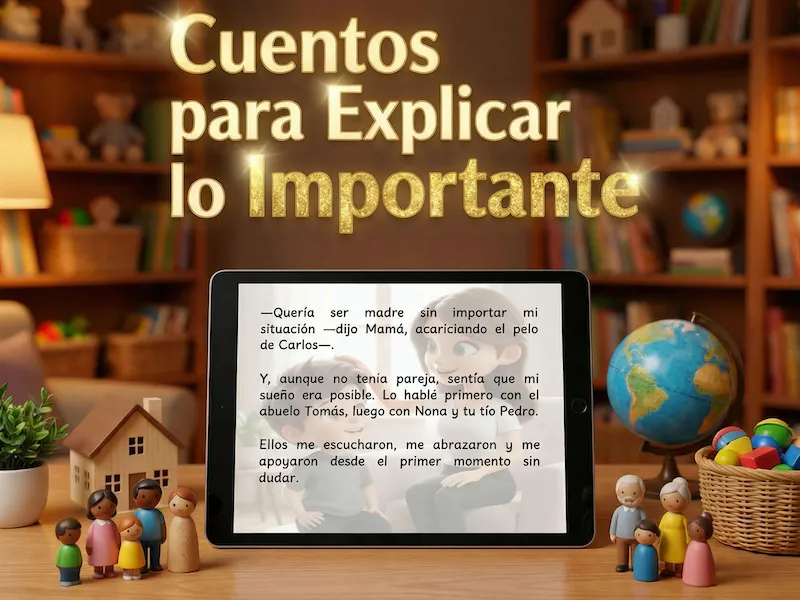 Cuento personalizado sobre FIV monoparental, versión digital