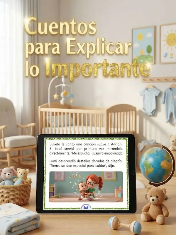 Niño con cuento personalizado sobre su hermano nuevo, imagen real