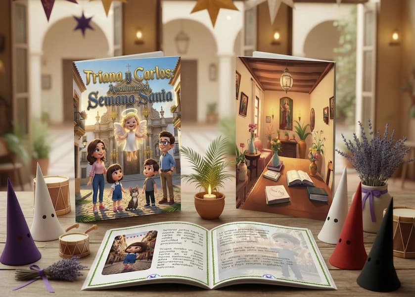 Cuento personalizado de Semana Santa con procesiones