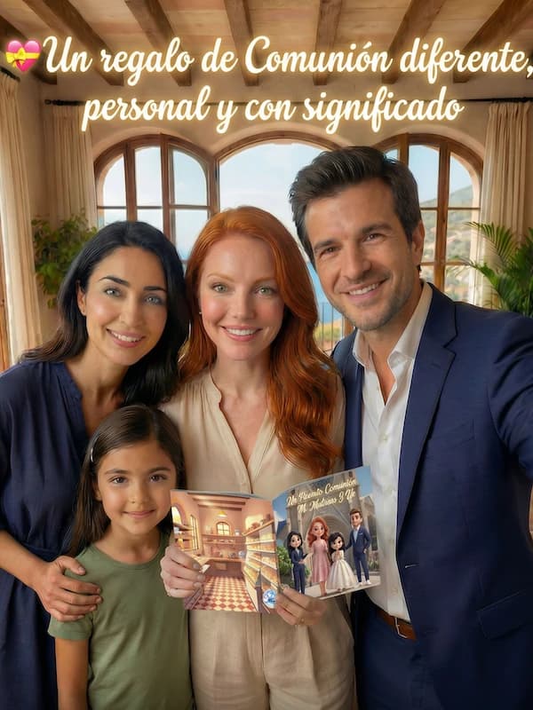 Cuento digital de primera comunión en tablet