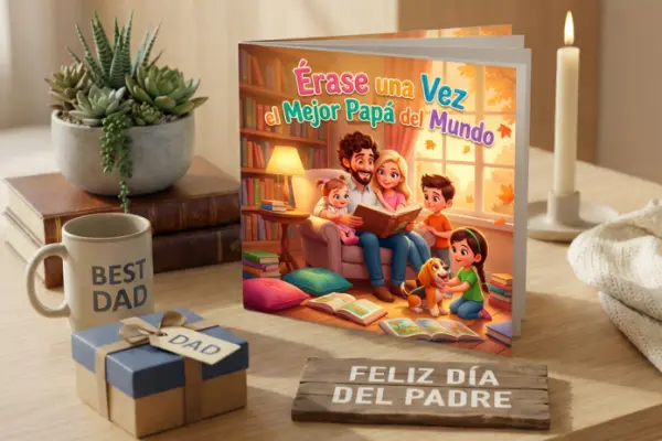 Setup de cuento personalizado como regalo de festividad
