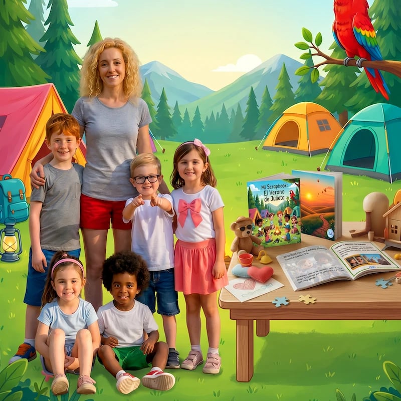 El Verano de Julieta en el Campamento - Foto Real