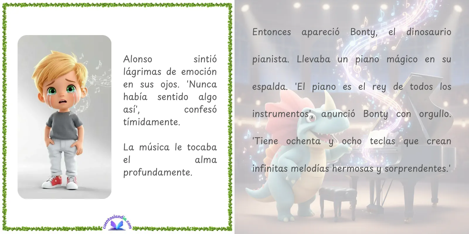 Doble página de «Alonso y los Dinoband»