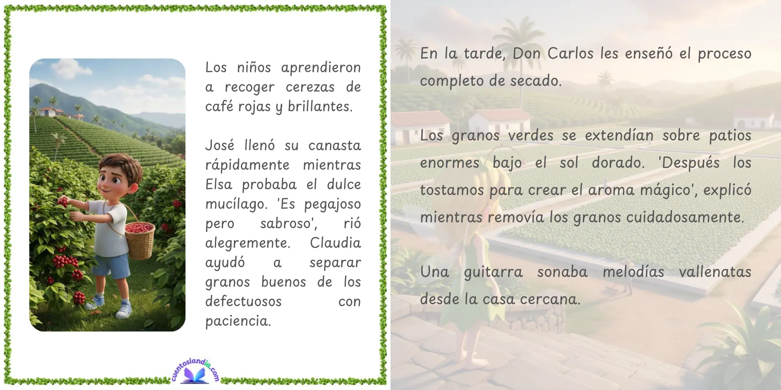 Doble página de «Aventuras en Colombia»