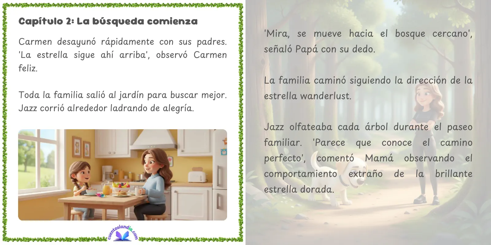 Doble página de «Carmen y la Estrella Wanderlust»