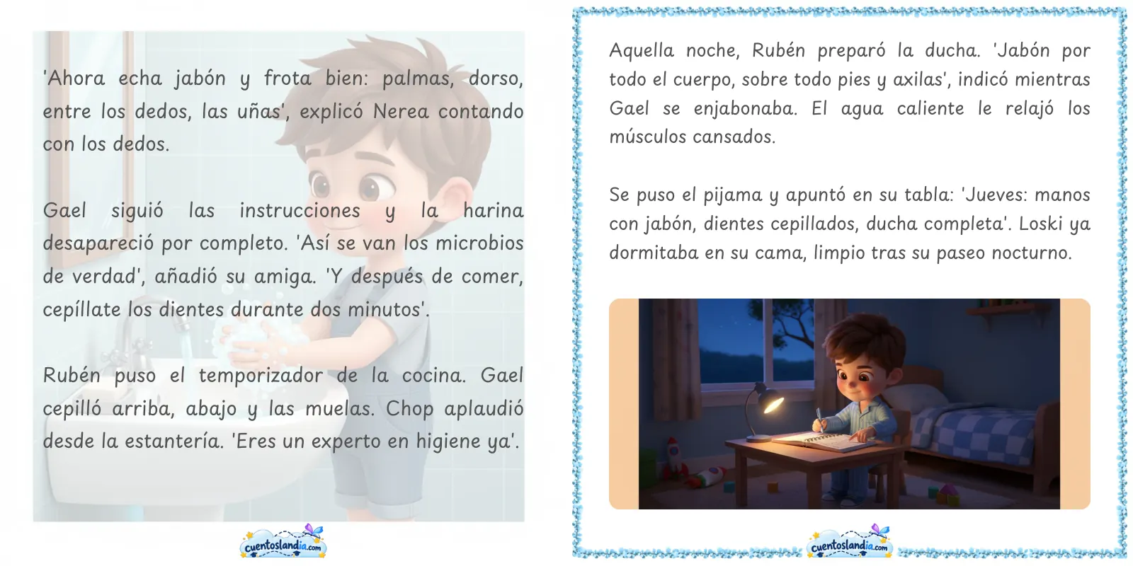 Doble página de «Chop y la semana de Gael»