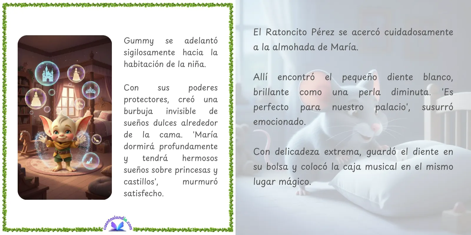Doble página de «El Fantástico Mundo del Ratoncito Pérez»