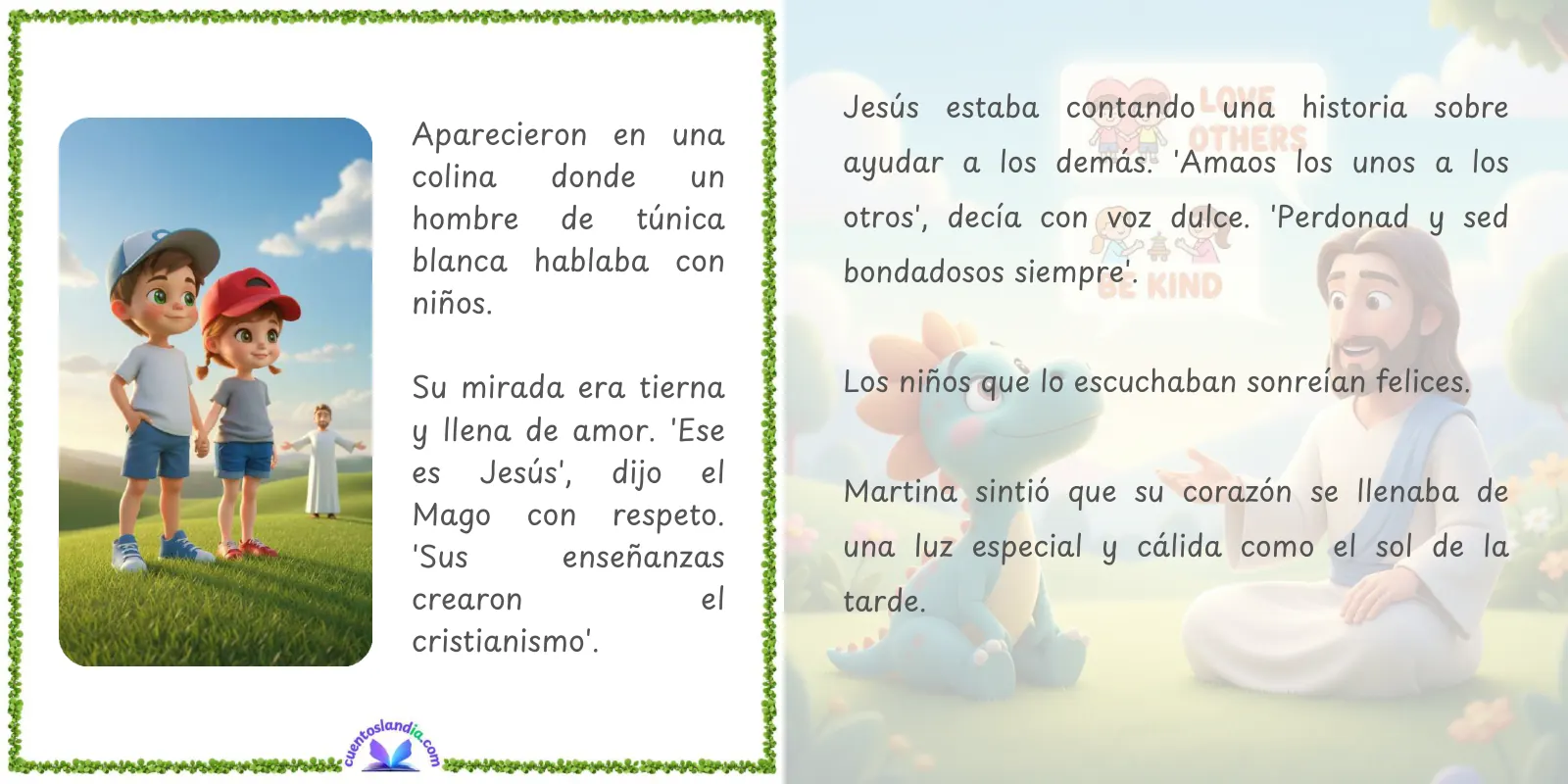 Doble página de «Las Aventuras del Mago y Bimpa en las Religiones»
