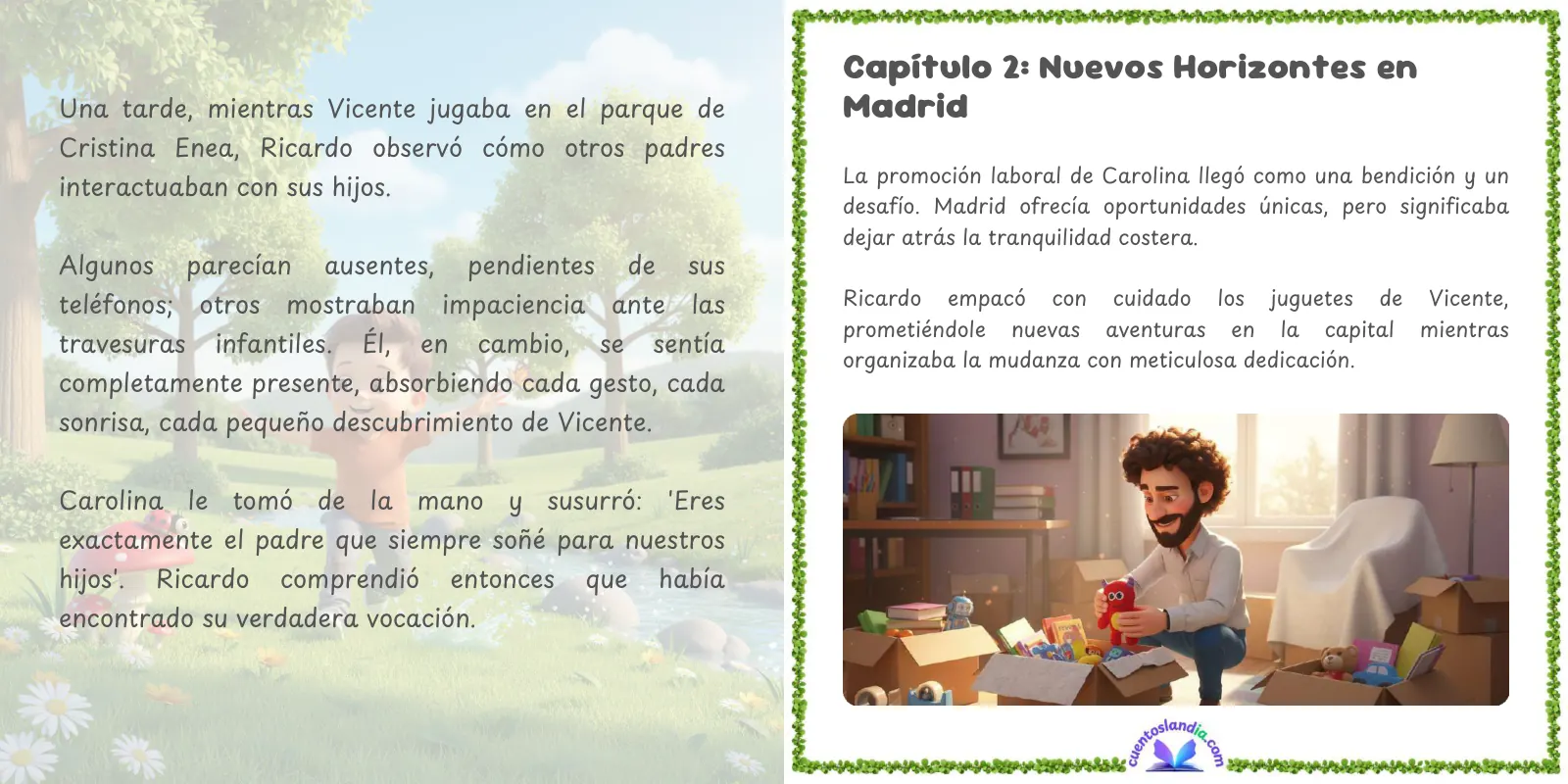 Doble página de «Érase una Vez el Mejor Papá del Mundo»