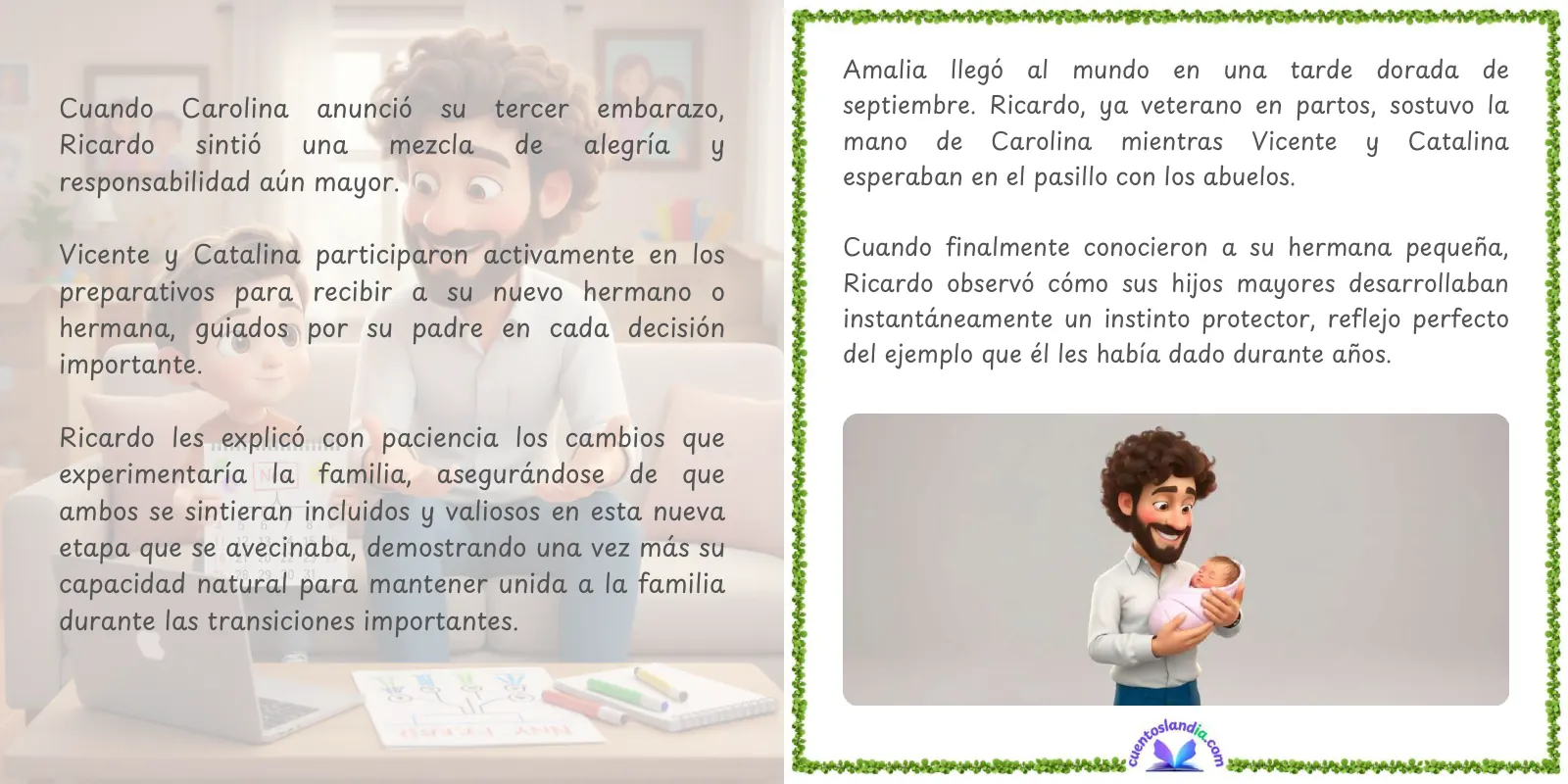 Doble página de «Érase una Vez el Mejor Papá del Mundo»