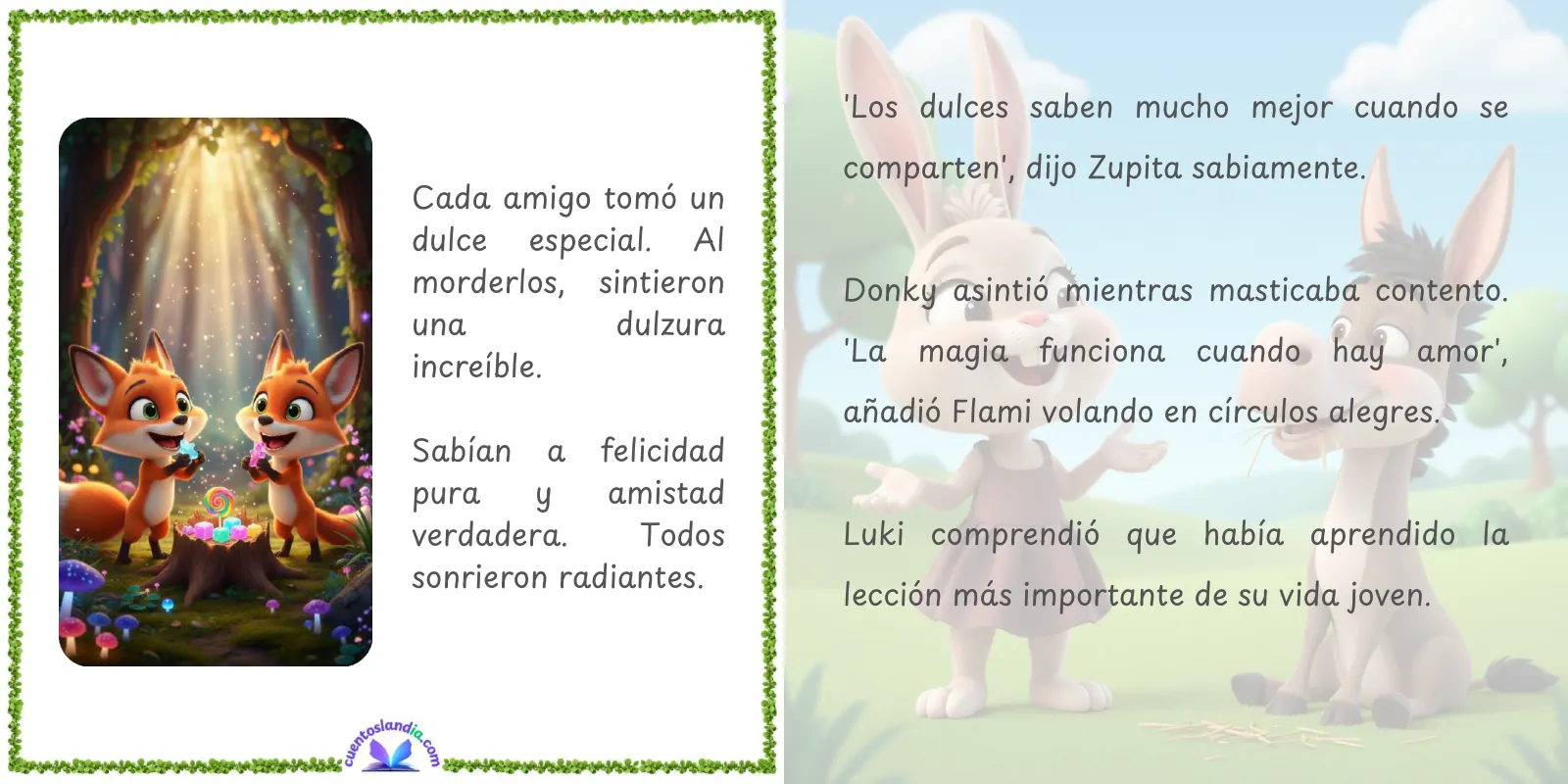 Doble página de «El Poder de Compartir»