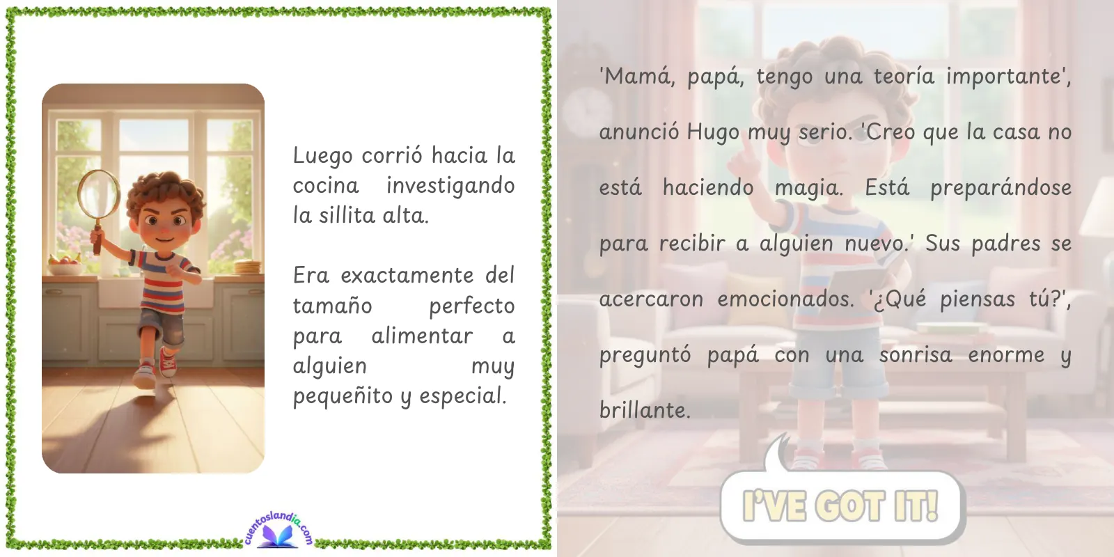 Doble página de «El Secreto de la Casa Mágica»